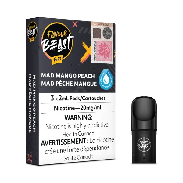 Flavour Beast Pods 2% vape juice angle view