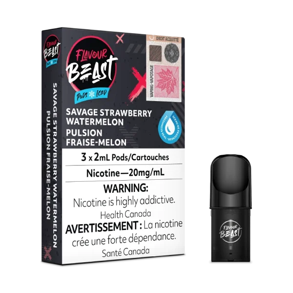Flavour Beast Pods 2% vape juice angle view