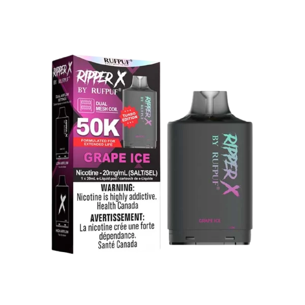 Ruf Puf Ripper X Pod 50K 2% disposable vape detail