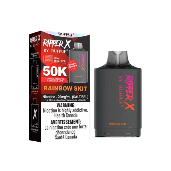 Ruf Puf Ripper X Pod 50K 2% disposable vape packaging