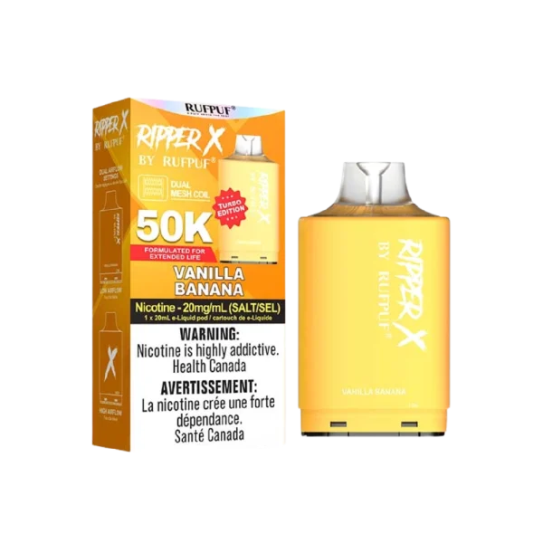 Ruf Puf Ripper X Pod 50K 2% disposable vape packaging