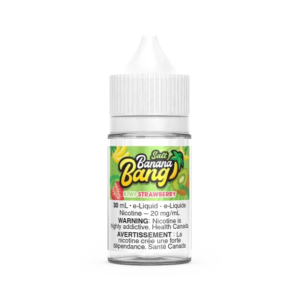 Banana Bang 30mL salt nicotine e-liquid featuring a smooth banana base and BOLD nicotine options; available for Calgary vape delivery.