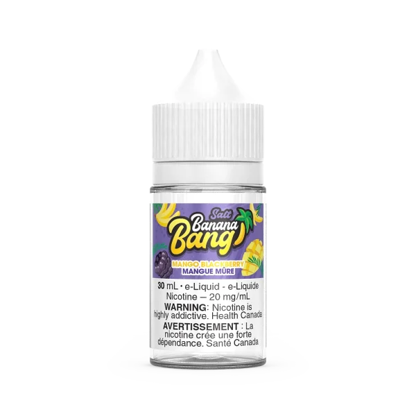 Banana Bang 30mL salt nicotine e-liquid featuring a smooth banana base and BOLD nicotine options; available for Calgary vape delivery.