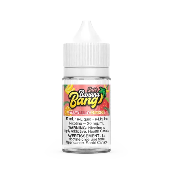 Banana Bang 30mL salt nicotine e-liquid featuring a smooth banana base and BOLD nicotine options; available for Calgary vape delivery.