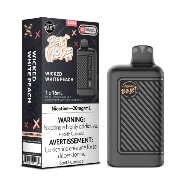 Flavour Beast Beast Mode disposable vape with 16mL capacity, dual mesh coils (0.6Ω/1.2Ω), and OLED display; available for Calgary delivery.