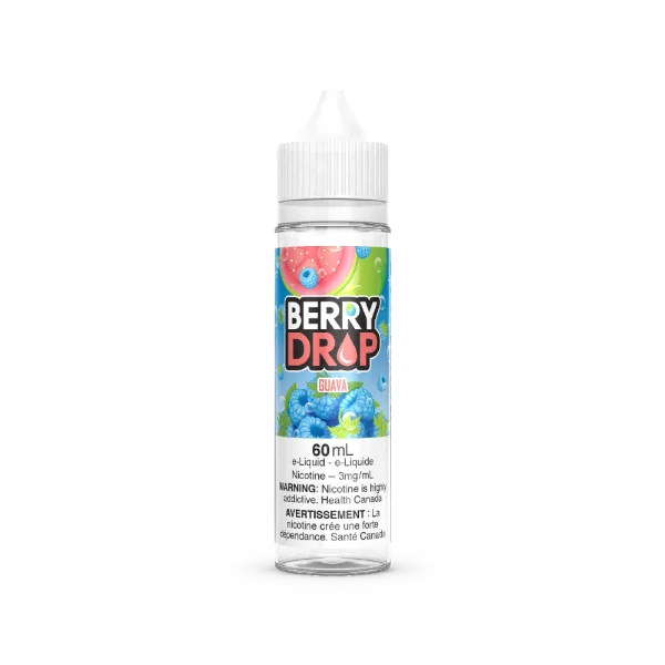 Berry Drop 60mL freebase e-liquid with 70VG/30PG ratio and sour blue raspberry base; available for Calgary delivery.