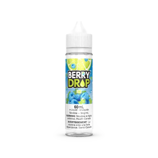 Berry Drop 60mL freebase e-liquid with 70VG/30PG ratio and sour blue raspberry base; available for Calgary delivery.