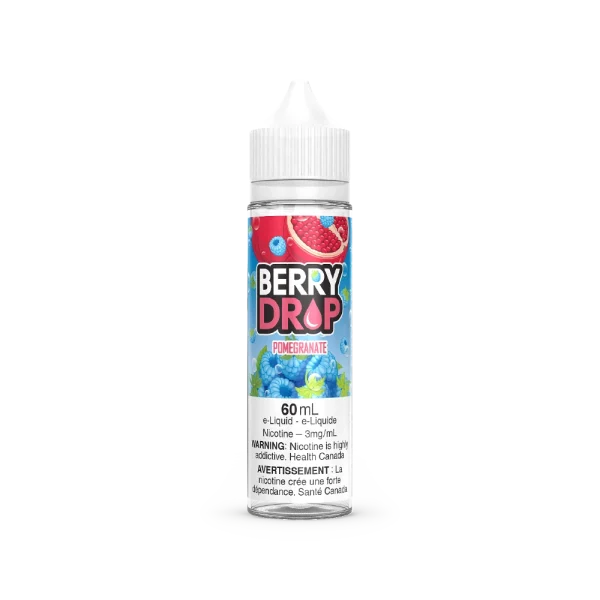 Berry Drop 60mL freebase e-liquid with 70VG/30PG ratio and sour blue raspberry base; available for Calgary delivery.