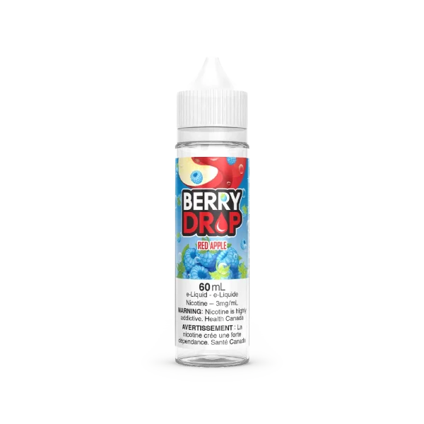 Berry Drop 60mL freebase e-liquid with 70VG/30PG ratio and sour blue raspberry base; available for Calgary delivery.