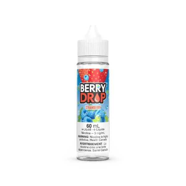 Berry Drop 60mL freebase e-liquid with 70VG/30PG ratio and sour blue raspberry base; available for Calgary delivery.