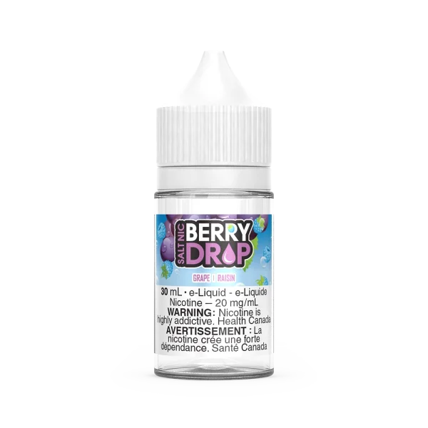 Berry Drop 30mL salt nicotine e-liquid with a sour blue raspberry base and BOLD nicotine options; available for Same Day Calgary delivery.