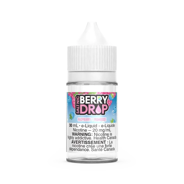 Berry Drop 30mL salt nicotine e-liquid with a sour blue raspberry base and BOLD nicotine options; available for Same Day Calgary delivery.
