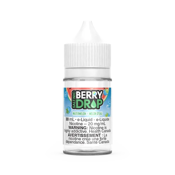 Berry Drop 30mL salt nicotine e-liquid with a sour blue raspberry base and BOLD nicotine options; available for Same Day Calgary delivery.