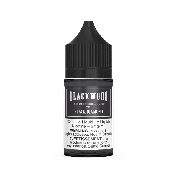 Blackwood 30mL freebase tobacco e-liquid with 65VG/35PG ratio and various oak and spice notes; available for Calgary delivery.