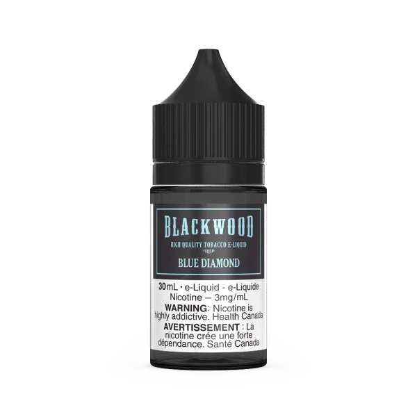 Blackwood 30mL freebase tobacco e-liquid with 65VG/35PG ratio and various oak and spice notes; available for Calgary delivery.