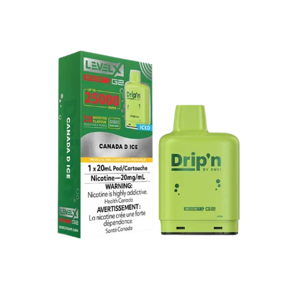 Level X Drip'n Boost G2 25K Pods 2% disposable vape - Alt Vape Calgary