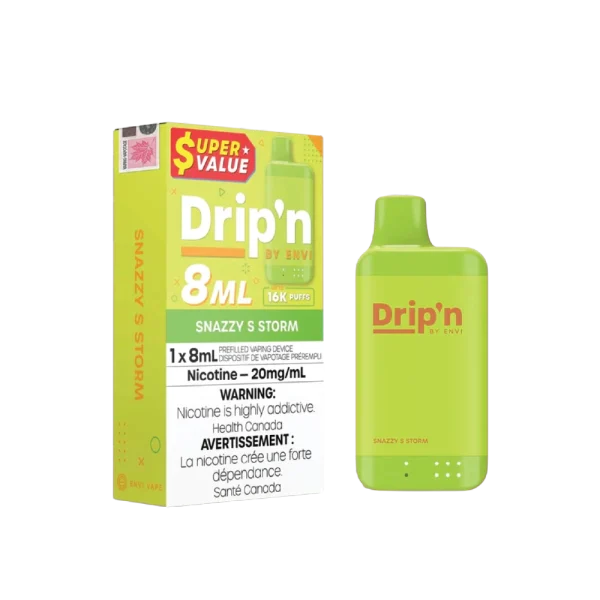 Drip'n 8mL Disposable 2% disposable vape angle view