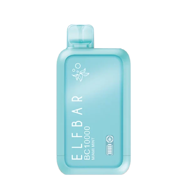 Elfbar BC10000 disposable vape with 18mL capacity, QUAD mesh coil, and digital battery/juice display; available for Calgary delivery.