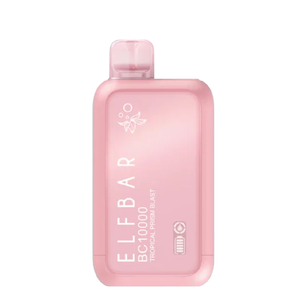 Elfbar BC10000 disposable vape with 18mL capacity, QUAD mesh coil, and digital battery/juice display; available for Calgary delivery.