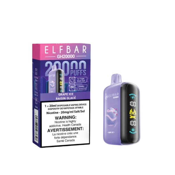 Elf Bar GH20K 2% disposable vape angle view