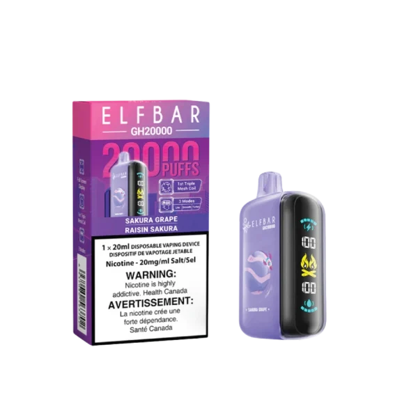 Elf Bar GH20K 2% disposable vape packaging