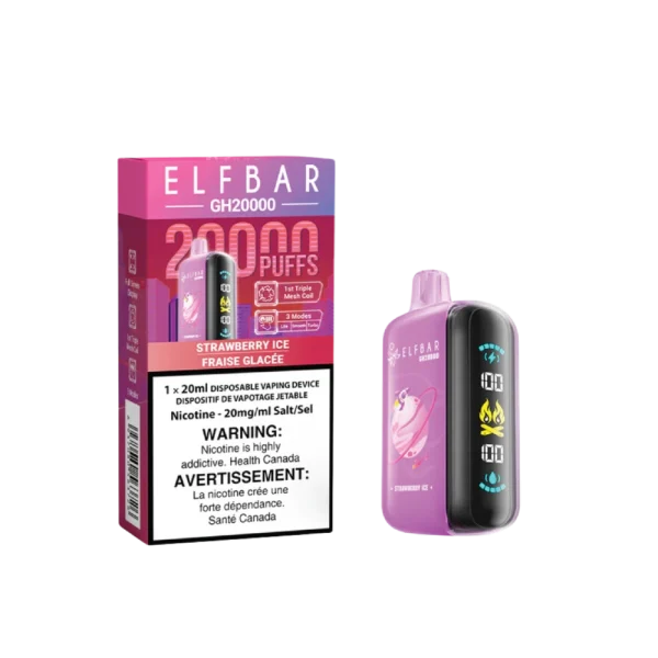 Elf Bar GH20K 2% disposable vape angle view
