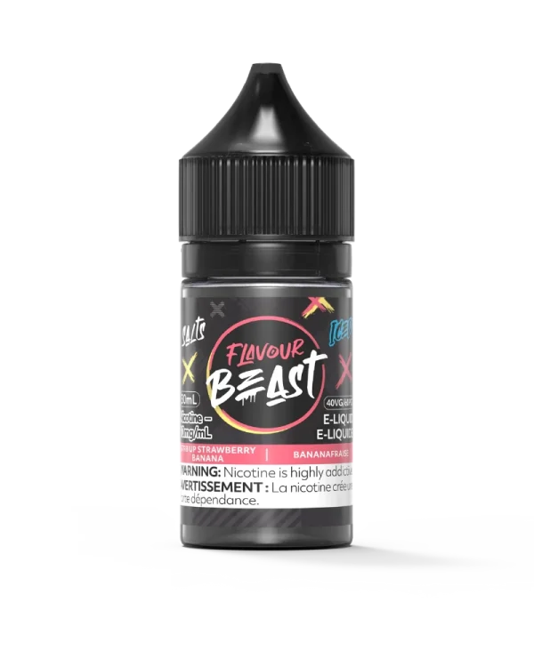 Flavour Beast 30mL salt nicotine e-liquid with 40VG/60PG ratio and intense fruit flavors; available for Calgary delivery.