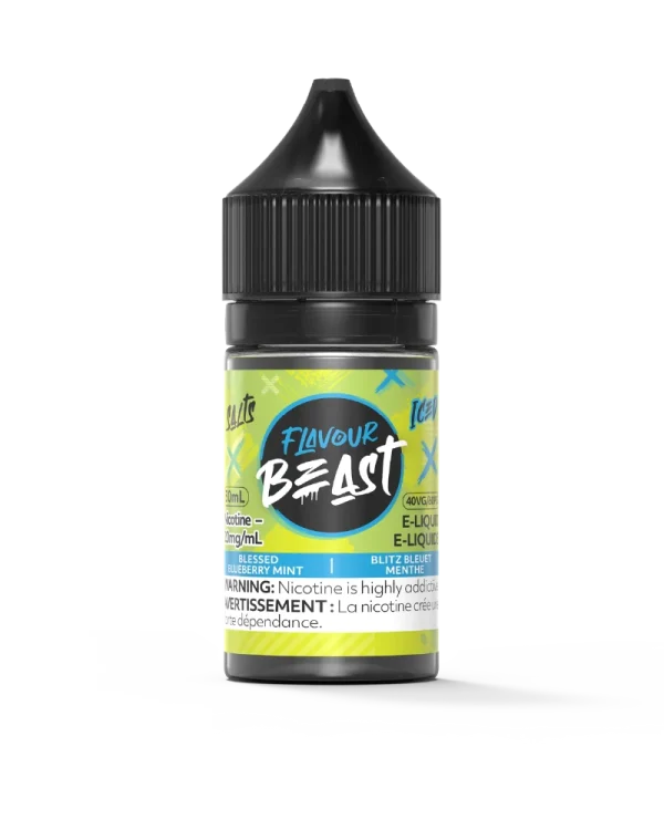 Flavour Beast 30mL salt nicotine e-liquid with 40VG/60PG ratio and intense fruit flavors; available for Calgary delivery.