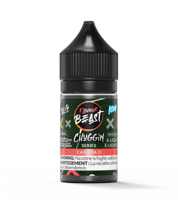 Flavour Beast 30mL salt nicotine e-liquid with 40VG/60PG ratio and intense fruit flavors; available for Calgary delivery.