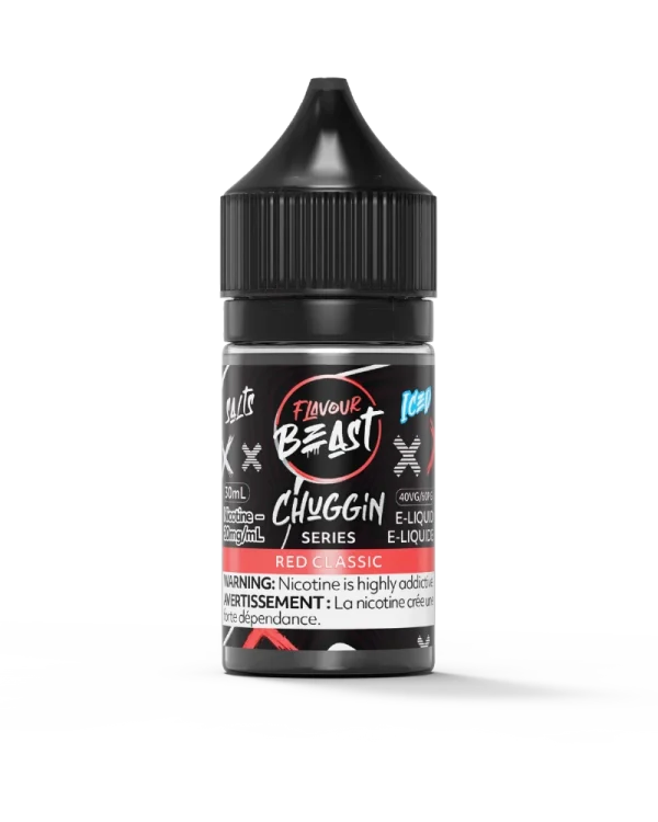 Flavour Beast 30mL salt nicotine e-liquid with 40VG/60PG ratio and intense fruit flavors; available for Calgary delivery.