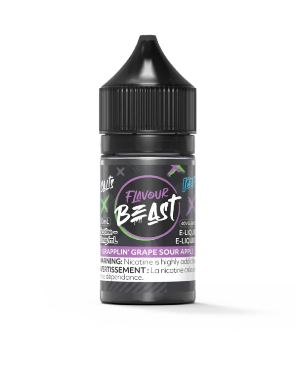 Flavour Beast 30mL salt nicotine e-liquid with 40VG/60PG ratio and intense fruit flavors; available for Calgary delivery.
