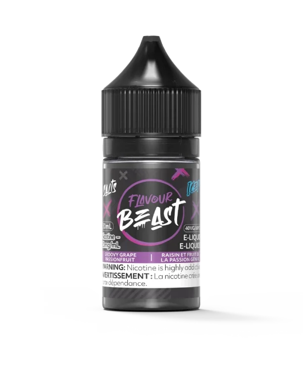 Flavour Beast 30mL salt nicotine e-liquid with 40VG/60PG ratio and intense fruit flavors; available for Calgary delivery.