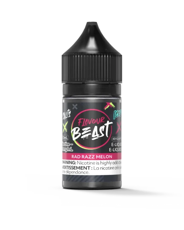 Flavour Beast 30mL salt nicotine e-liquid with 40VG/60PG ratio and intense fruit flavors; available for Calgary delivery.