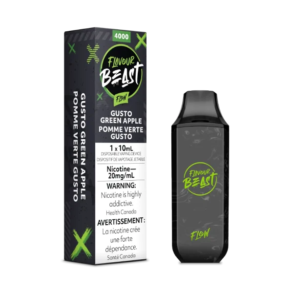Flavour Beast Flow 2% disposable vape angle view