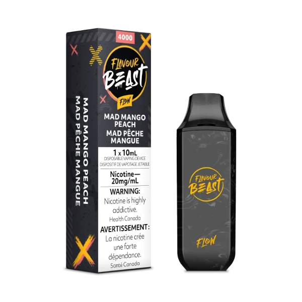 Flavour Beast Flow 2% disposable vape angle view