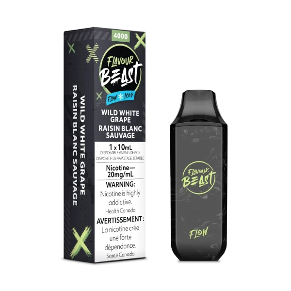 Flavour Beast Flow 2% disposable vape angle view