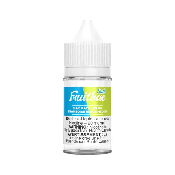 Fruitbae 30ml salt nicotine e-liquid bottle with fruit flavours and bold throat hit; available for Calgary vape delivery.