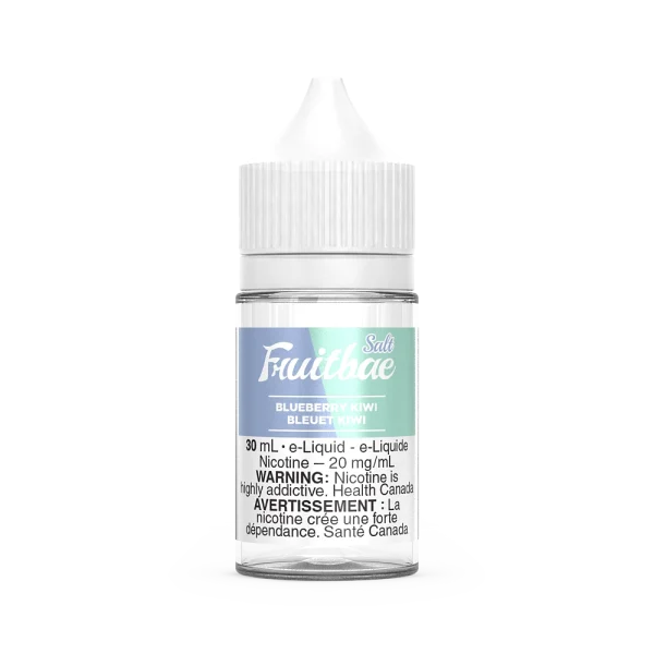 Fruitbae 30ml salt nicotine e-liquid bottle with fruit flavours and bold throat hit; available for Calgary vape delivery.
