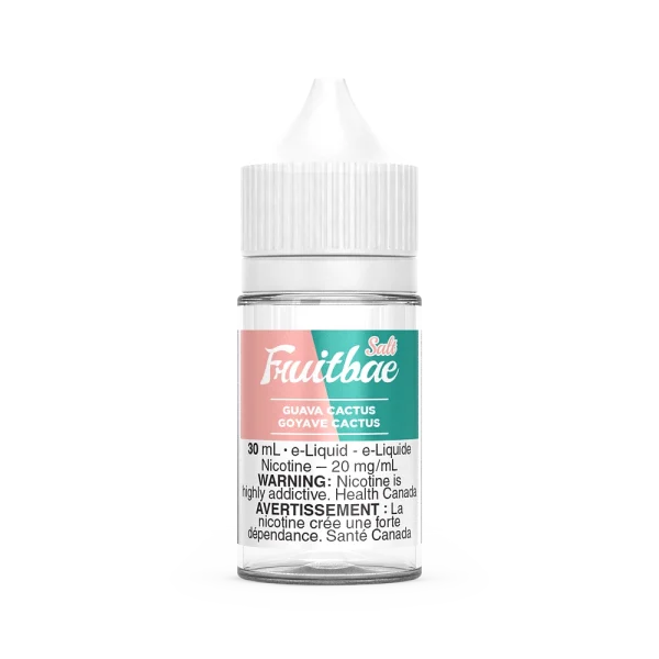 Fruitbae 30ml salt nicotine e-liquid bottle with fruit flavours and bold throat hit; available for Calgary vape delivery.