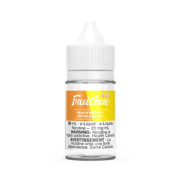 Fruitbae 30ml salt nicotine e-liquid bottle with fruit flavours and bold throat hit; available for Calgary vape delivery.