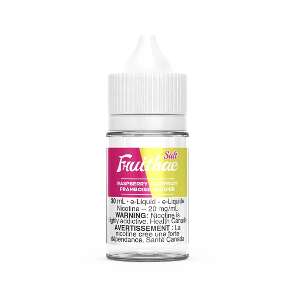 Fruitbae 30ml salt nicotine e-liquid bottle with fruit flavours and bold throat hit; available for Calgary vape delivery.
