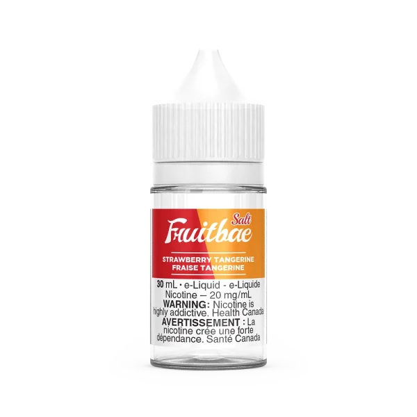 Fruitbae 30ml salt nicotine e-liquid bottle with fruit flavours and bold throat hit; available for Calgary vape delivery.