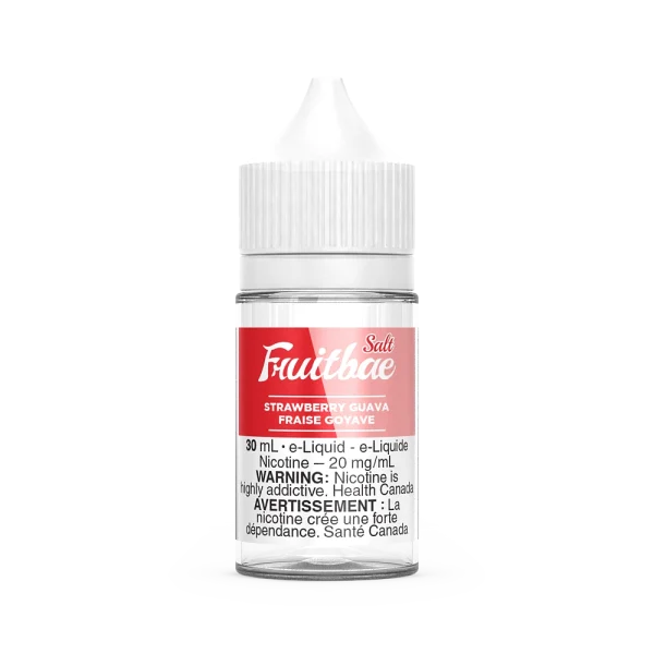 Fruitbae 30ml salt nicotine e-liquid bottle with fruit flavours and bold throat hit; available for Calgary vape delivery.