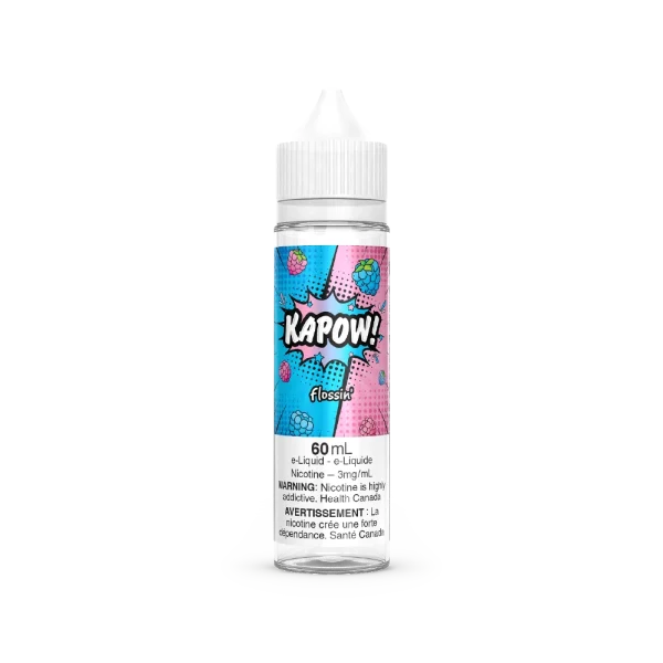 Kapow 60ml Freebase disposable vape packaging
