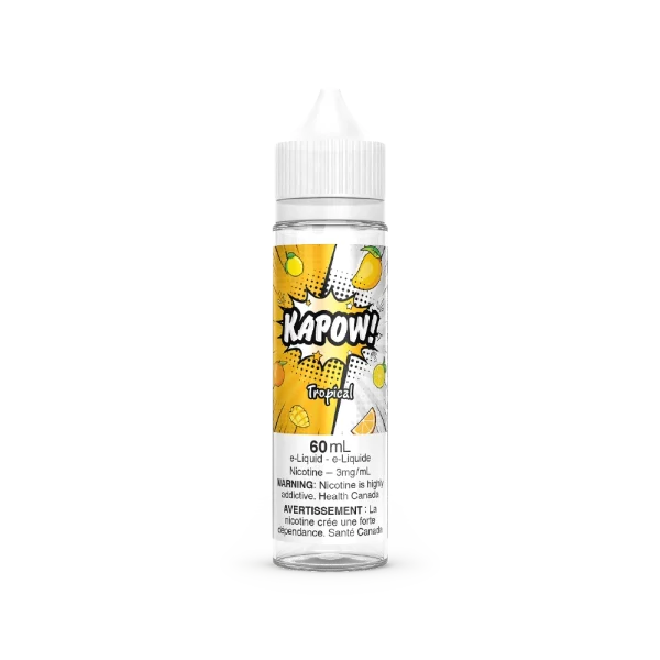 Kapow 60ml Freebase disposable vape packaging