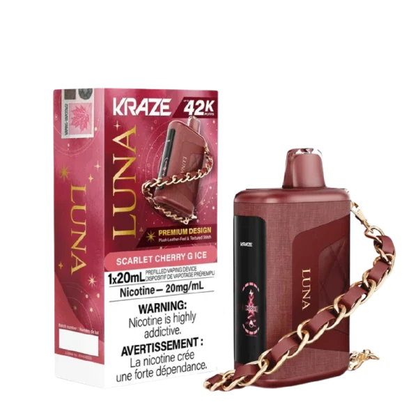 Kraze Luna 2% disposable vape packaging