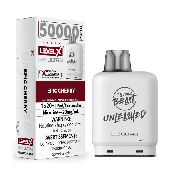 Level X Unleashed Boost G2 25,000 puff pod with 20mL capacity, triple-mode firing, and dual mesh coils; available for Same Day Calgary delivery.