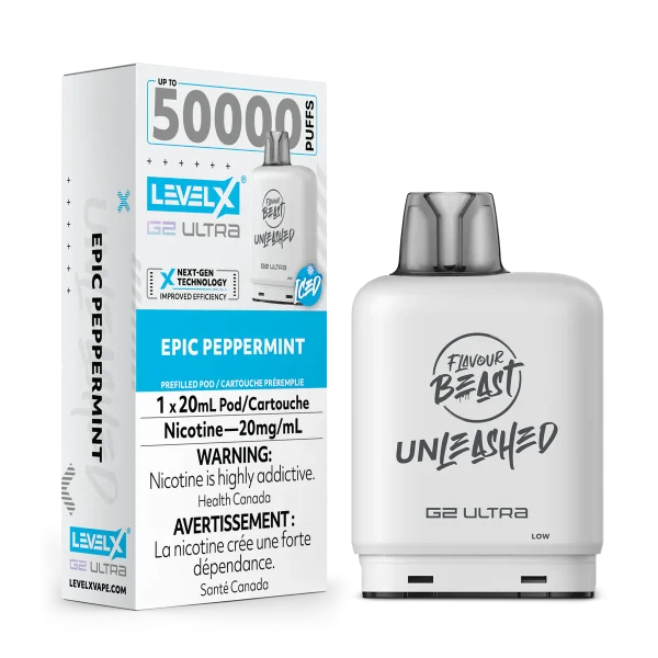 Level X Unleashed Boost G2 25,000 puff pod with 20mL capacity, triple-mode firing, and dual mesh coils; available for Same Day Calgary delivery.