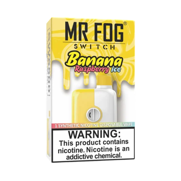 Mr. Fog Switch disposable vape with 5,500 puffs, 15mL e-liquid capacity, and adjustable airflow; available for same-day Calgary delivery.