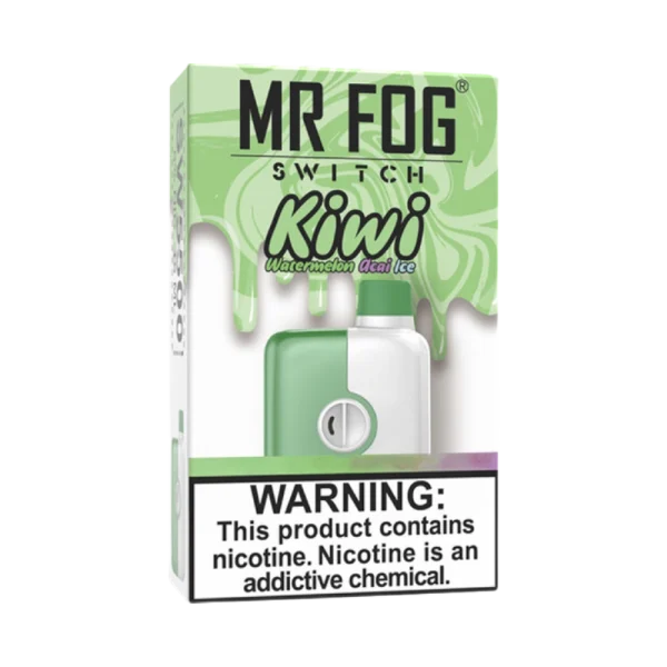 Mr. Fog Switch disposable vape with 5,500 puffs, 15mL e-liquid capacity, and adjustable airflow; available for same-day Calgary delivery.